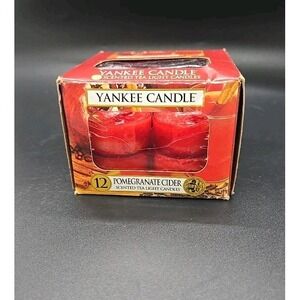 Yankee Candle 12 POMEGRANATE CIDER Tealights Tea Light Candles -‎ Free Ship